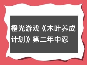 橙光游戏《木叶养成计划》第二年中忍考试为止的攻略
