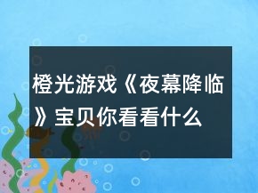 橙光游戏《夜幕降临》宝贝你看看什么东西丟了结局攻略