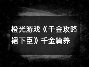 橙光游戏《千金攻略裙下臣》千金篇养成攻略