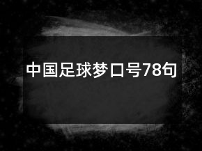 中国足球梦口号78句