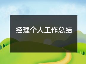 经理个人工作总结
