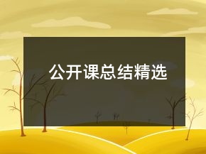 公开课总结精选