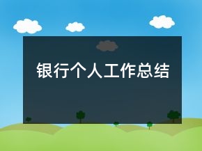 银行个人工作总结