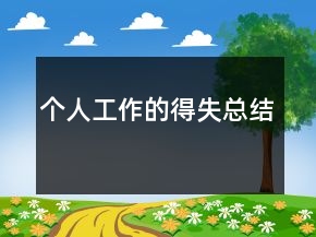 个人工作的得失总结