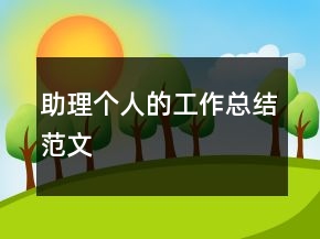 助理个人的工作总结范文