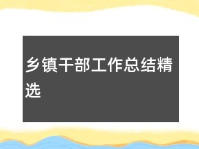乡镇干部工作总结精选