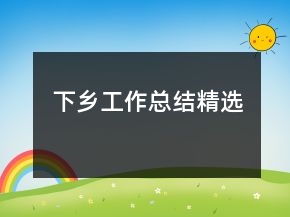 下乡工作总结精选