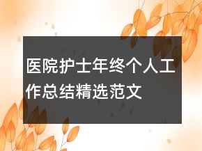 医院护士年终个人工作总结精选范文
