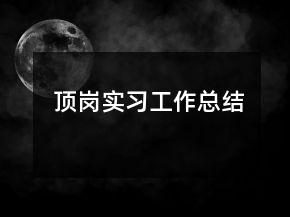 顶岗实习工作总结
