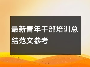 最新青年干部培训总结范文参考