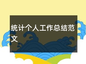 统计个人工作总结范文