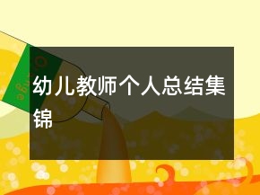 幼儿教师个人总结集锦