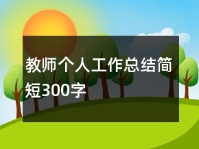 教师个人工作总结简短300字