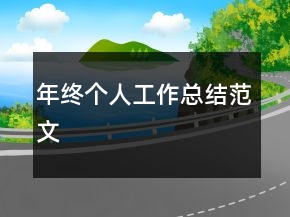 年终个人工作总结范文