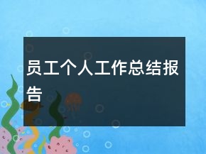 员工个人工作总结报告