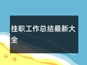 挂职工作总结最新大全