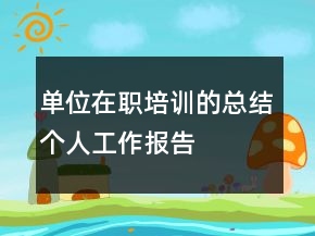 单位在职培训的总结个人工作报告