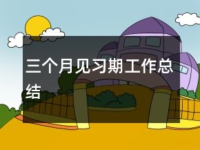 三个月见习期工作总结