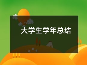 大学生学年总结