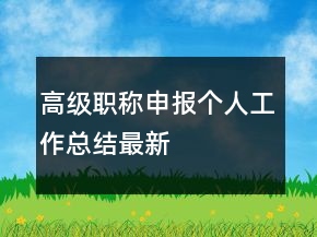 高级职称申报个人工作总结最新