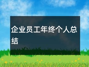 企业员工年终个人总结