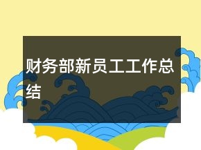 财务部新员工工作总结