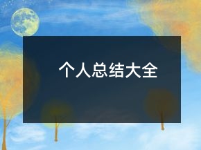 个人总结大全