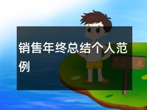 销售年终总结个人范例