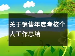 关于销售年度考核个人工作总结