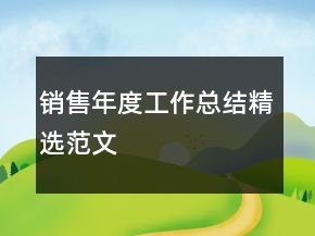销售年度工作总结精选范文