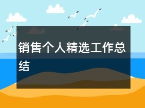 销售个人精选工作总结