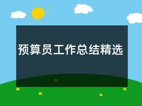 预算员工作总结精选