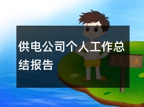 供电公司个人工作总结报告
