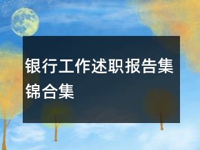 银行工作述职报告集锦合集