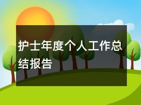 护士年度个人工作总结报告