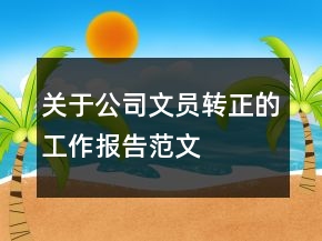关于公司文员转正的工作报告范文