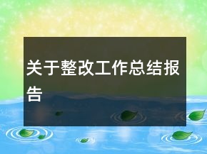 关于整改工作总结报告