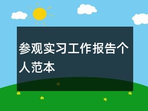 参观实习工作报告个人范本