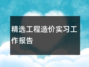 精选工程造价实习工作报告