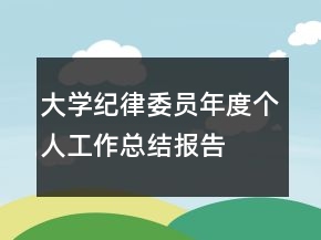 大学纪律委员年度个人工作总结报告