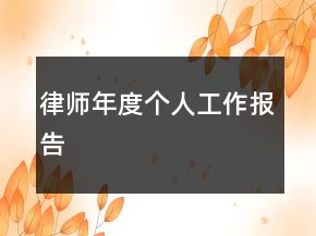 律师年度个人工作报告
