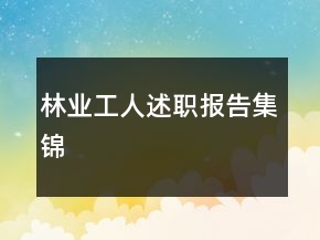 林业工人述职报告集锦