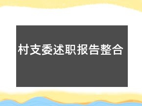 村支委述职报告整合