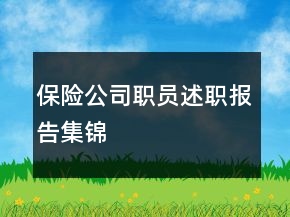 保险公司职员述职报告集锦