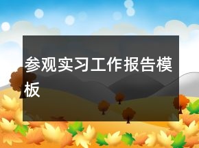 参观实习工作报告模板