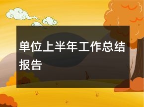 单位上半年工作总结报告