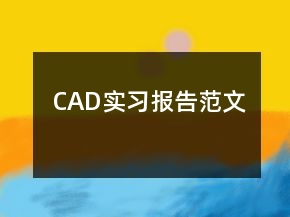 CAD实习报告范文