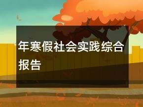 年寒假社会实践综合报告
