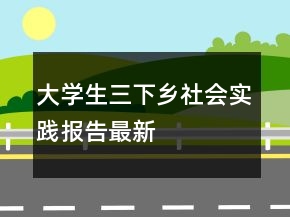 大学生三下乡社会实践报告最新