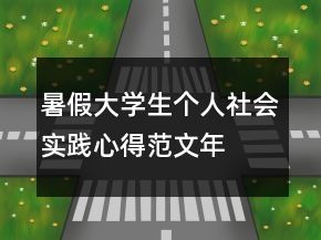 暑假大学生个人社会实践心得范文年